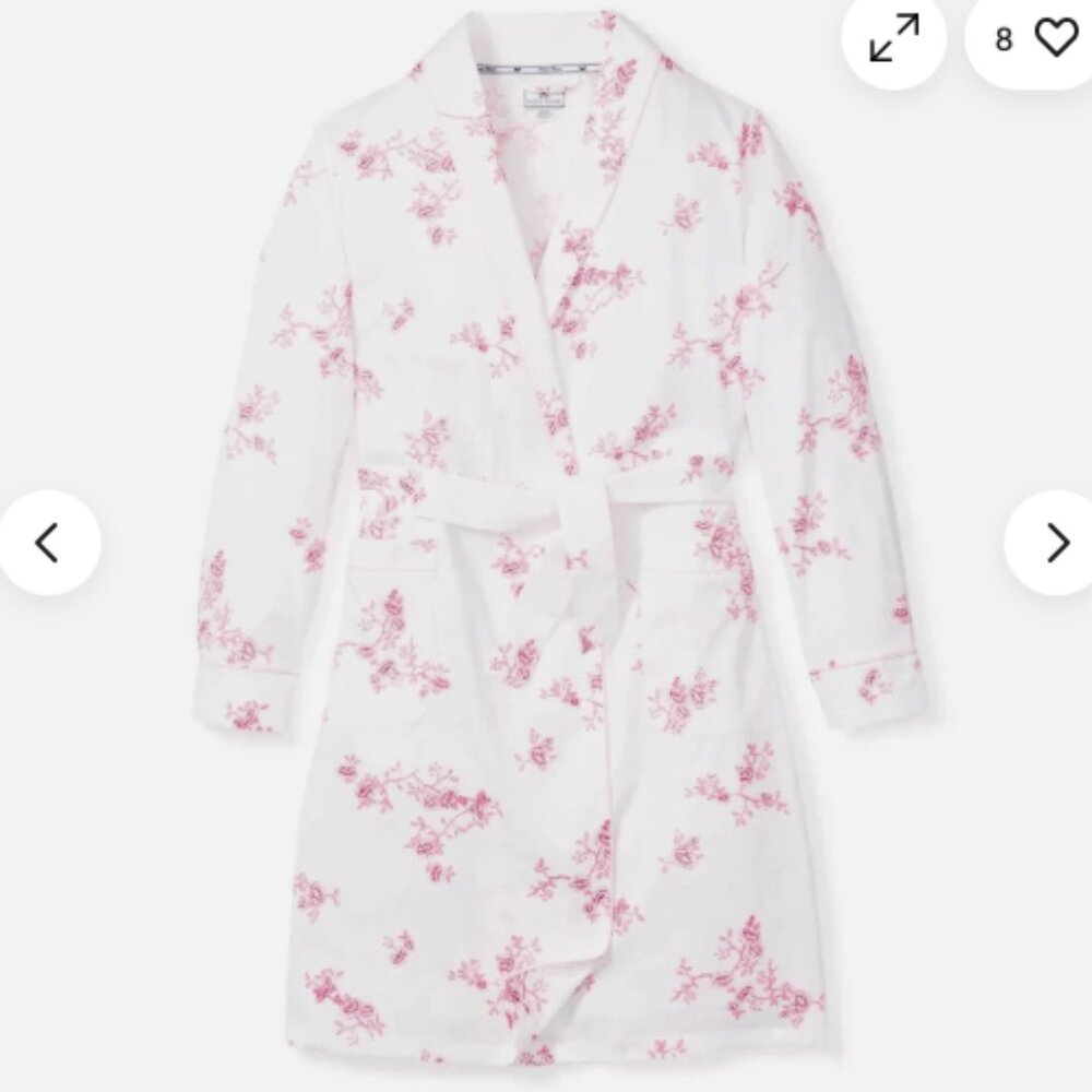 SOLD Petite Plume English Rose Floral Cotton Robe